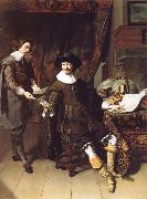 Thomas De Keyser Portrait of Constatijn Huygens and his clerk France oil painting artist